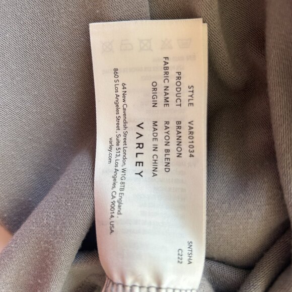 Varley Brannon Ribbed Crewneck Long Sleeve Pullover Gray Sweatshirt, Size Med - Picture 5 of 10